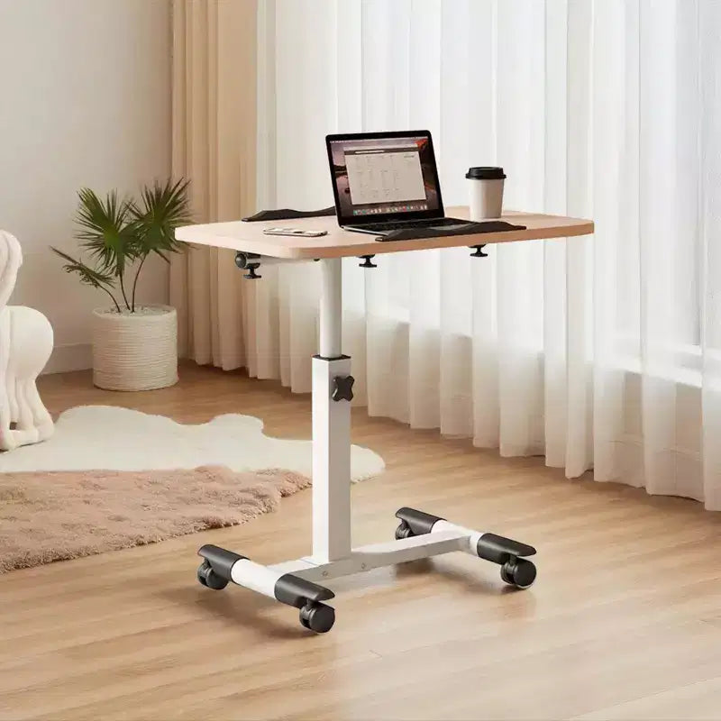 Table de lit réglable avec roulettes, bureau portable pliable pour ordinateur portable (hauteur réglable) pour bureau à domicile et poste de travail (1-pack)