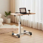 Table de lit réglable avec roulettes, bureau portable pliable pour ordinateur portable (hauteur réglable) pour bureau à domicile et poste de travail (1-pack)