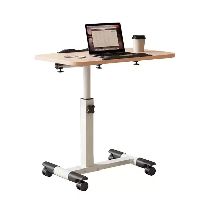 Table de lit réglable avec roulettes, bureau portable pliable pour ordinateur portable (hauteur réglable) pour bureau à domicile et poste de travail (1-pack)