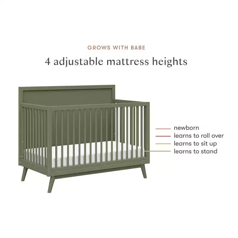 Lit de bébé convertible 4-en-1 Palma Mid-Century