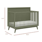 Lit de bébé convertible 4-en-1 Palma Mid-Century
