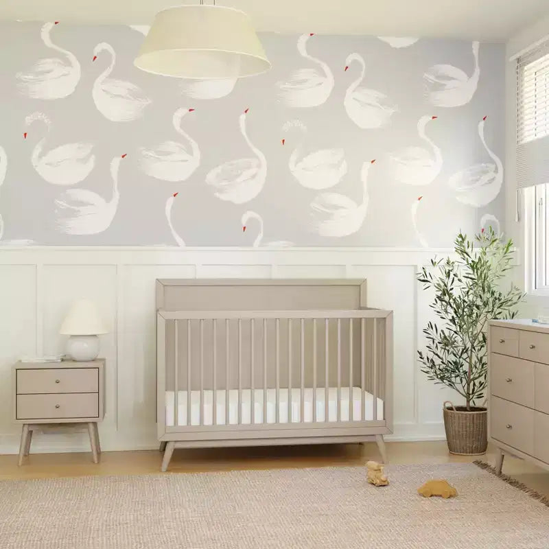 Lit de bébé convertible 4-en-1 Palma Mid-Century