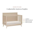 Lit de bébé convertible 4-en-1 Palma Mid-Century