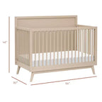 Lit de bébé convertible 4-en-1 Palma Mid-Century