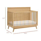Lit de bébé convertible 4-en-1 Palma Mid-Century