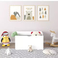 Kids Toy Chest Pull-Out Storage Bins Toy Storage Organizer with Rolling Drawer, White - ModernLuxe