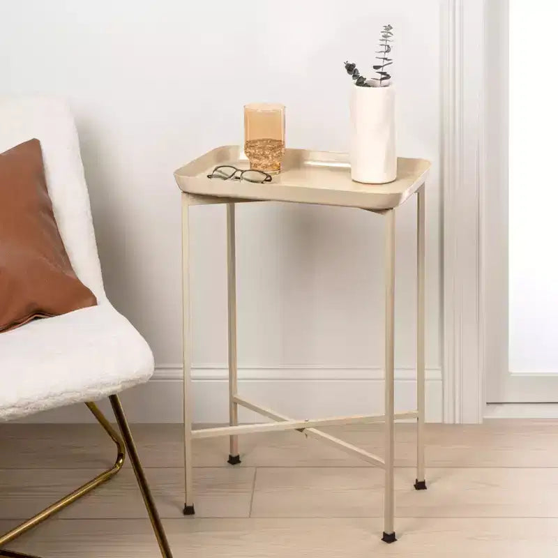 Table d'appoint pliable classique industrielle en métal Sterling 26.25
