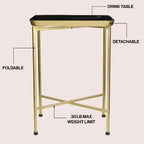 Table d'appoint pliable classique industrielle en métal Sterling 26.25