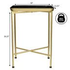 Table d'appoint pliable classique industrielle en métal Sterling 26.25