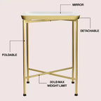 Table d'appoint pliable classique industrielle en métal Sterling 26.25