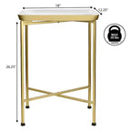 Table d'appoint pliable classique industrielle en métal Sterling 26.25
