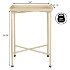 Table d'appoint pliable classique industrielle en métal Sterling 26.25
