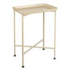 JONATHAN Y Sterling 26.25 Industrial Classic Metal Foldable Rectangular End Table & Side Table with Removable Tray Top