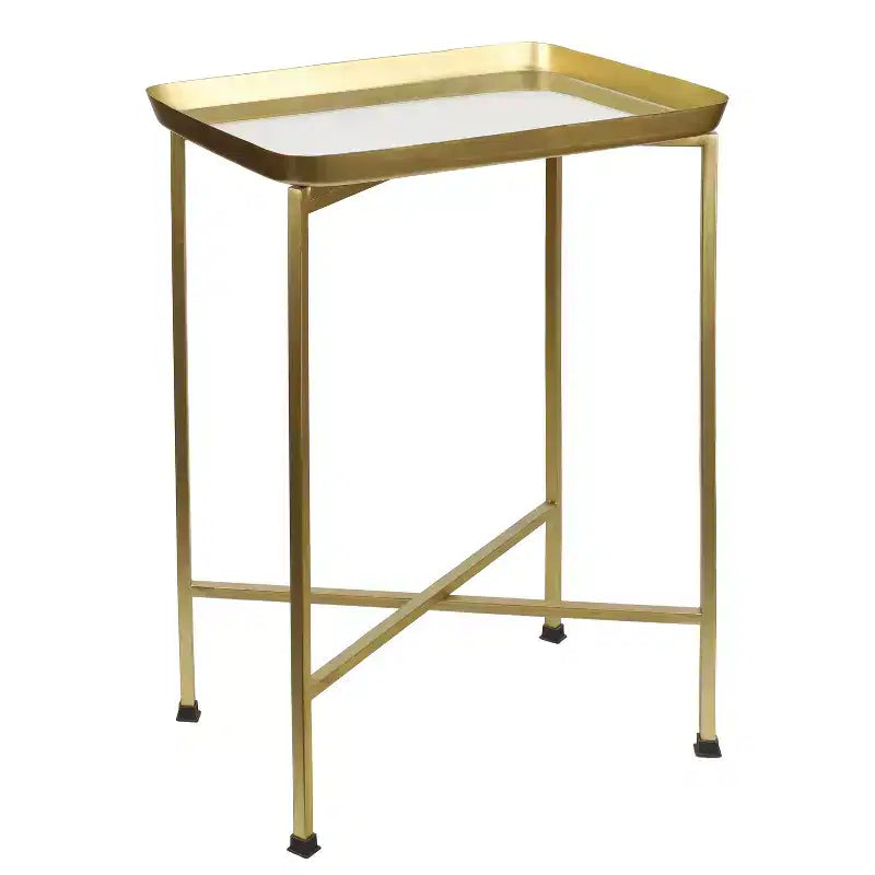 Table d'appoint pliable classique industrielle en métal Sterling 26.25
