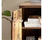 Bureaux de télétravail de style campagnard de 120 cm (47,25 po), bureau d'ordinateur avec 1 fausse porte de grange et 3 étagères, bureau debout pour la maison, le bureau