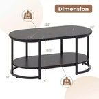 Table basse en marbre blanc moderne à 2 niveaux