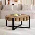 Table basse ronde industrielle Zane