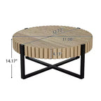 Table basse ronde industrielle Zane
