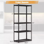 Étagère de rangement à 5 niveaux très résistante