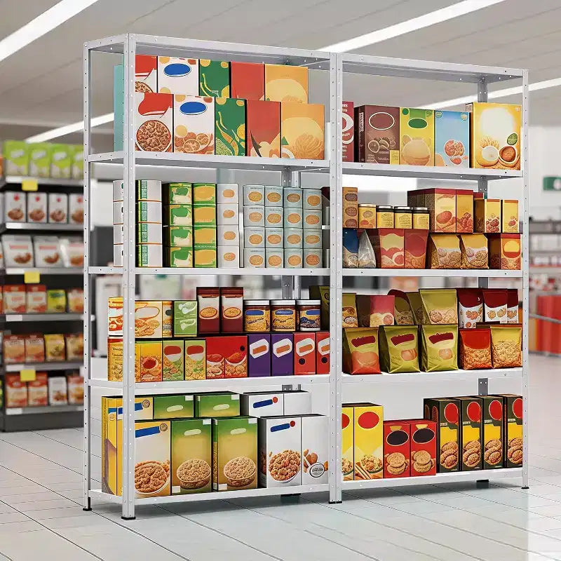 Étagère métallique à 5 niveaux pour charges lourdes, capacité de 227 kg, étagères de rangement de garage à hauteur réglable, étagères en métal, étagères industrielles