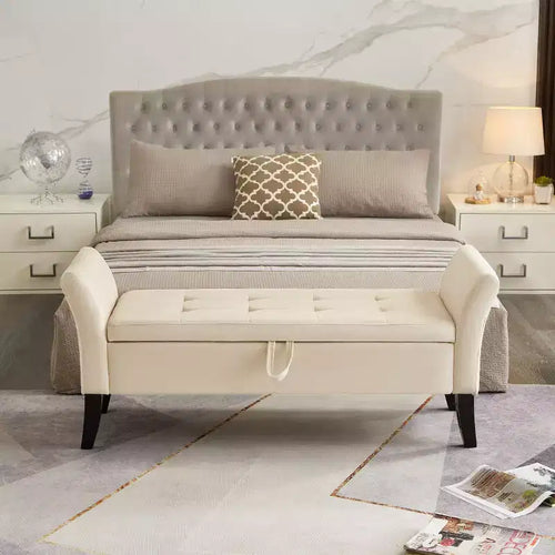 Banc de lit de 130,8 cm avec rangement