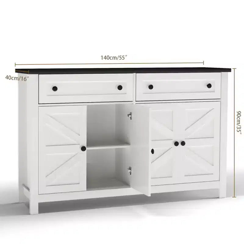 Buffet blanc de 140 cm