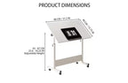 Petit bureau debout, hauteur réglable, bureau pliable avec roulettes, table d'ordinateur mobile, bureau assis-debout, pour petits espaces