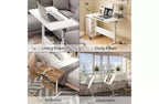 Petit bureau debout, hauteur réglable, bureau pliable avec roulettes, table d'ordinateur mobile, bureau assis-debout, pour petits espaces