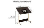 Petit bureau debout, hauteur réglable, bureau pliable avec roulettes, table d'ordinateur mobile, bureau assis-debout, pour petits espaces