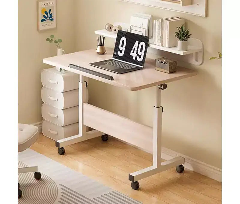 Petit bureau debout, hauteur réglable, bureau pliable avec roulettes, table d'ordinateur mobile, bureau assis-debout, pour petits espaces