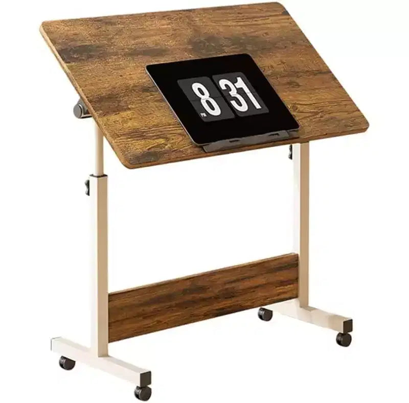 Petit bureau debout, hauteur réglable, bureau pliable avec roulettes, table d'ordinateur mobile, bureau assis-debout, pour petits espaces