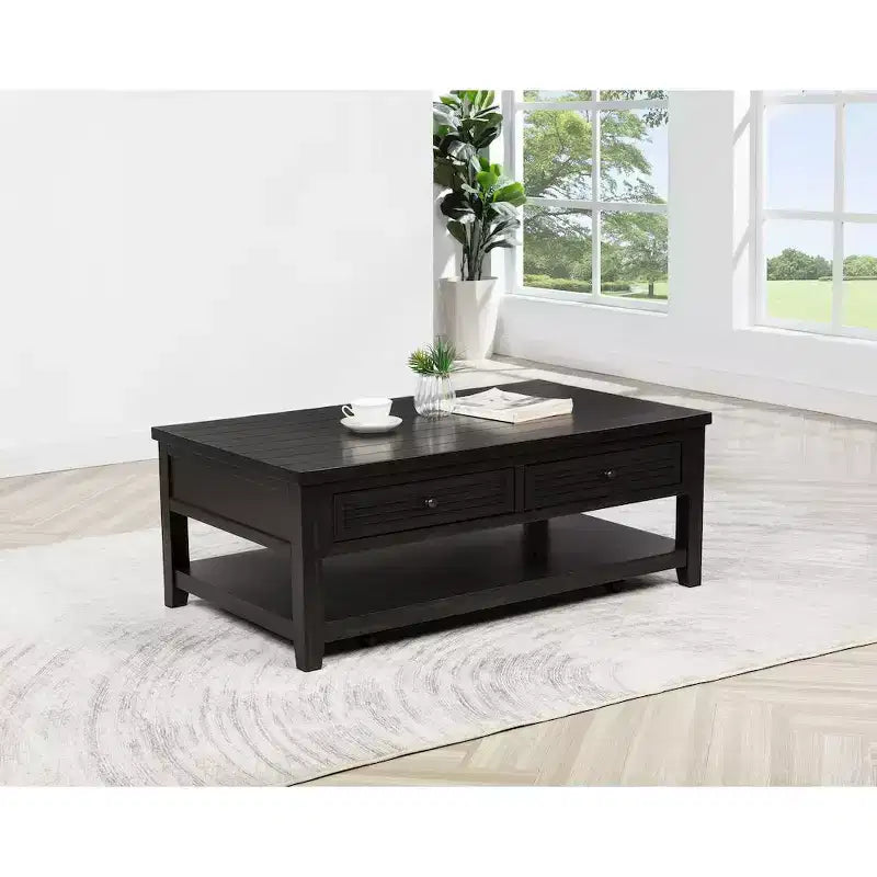 Table basse rectangulaire à 2 tiroirs Concord
