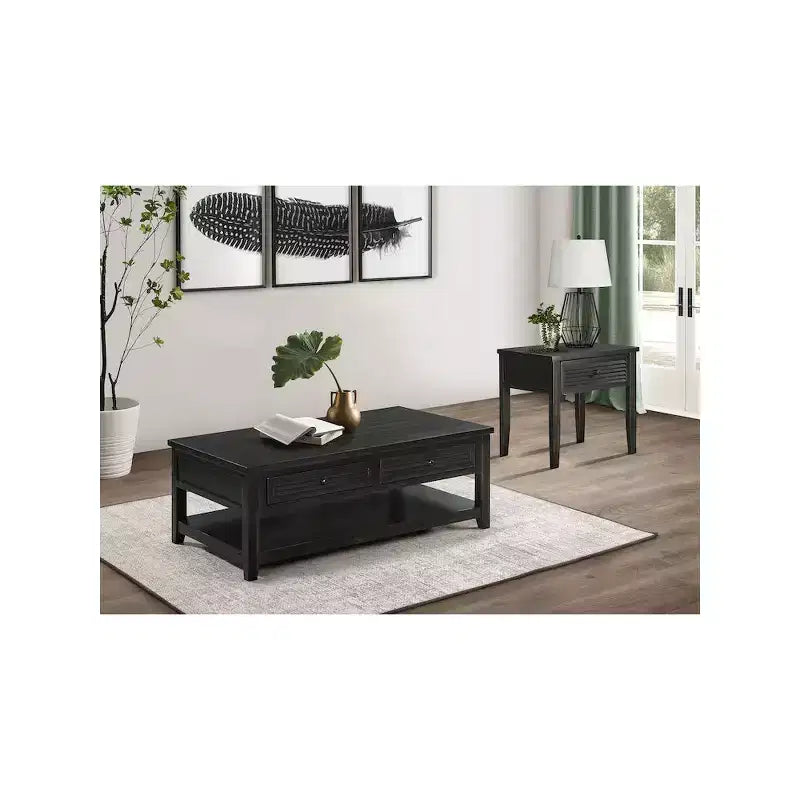 Table basse rectangulaire à 2 tiroirs Concord