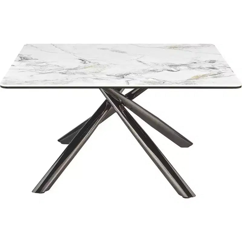 Table basse Carvell Square avec plateau en pierre frittée