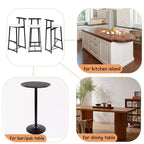 Tabourets de bar hauteur comptoir, lot de 3