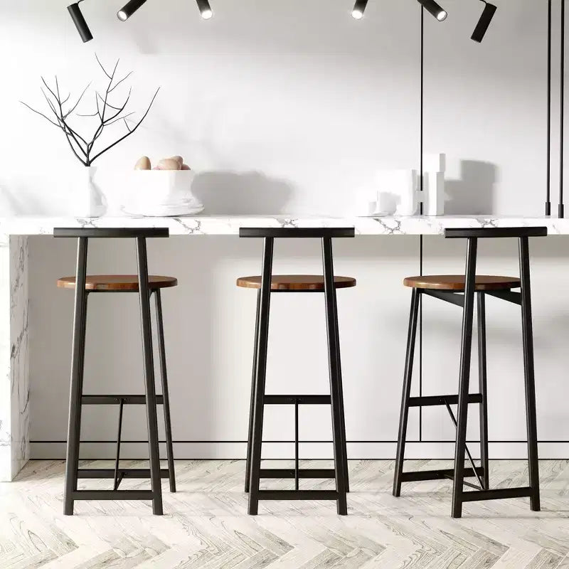 Tabourets de bar hauteur comptoir, lot de 3