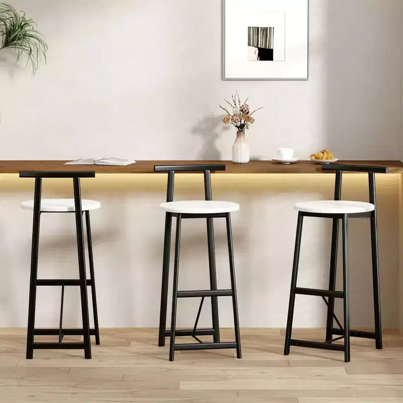 Tabourets de bar hauteur comptoir, lot de 3