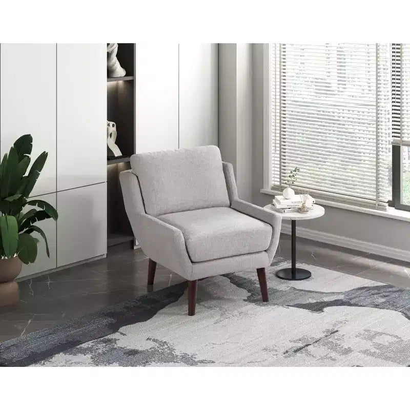 Fauteuil d'appoint, fauteuil lounge avec revêtement en chenille