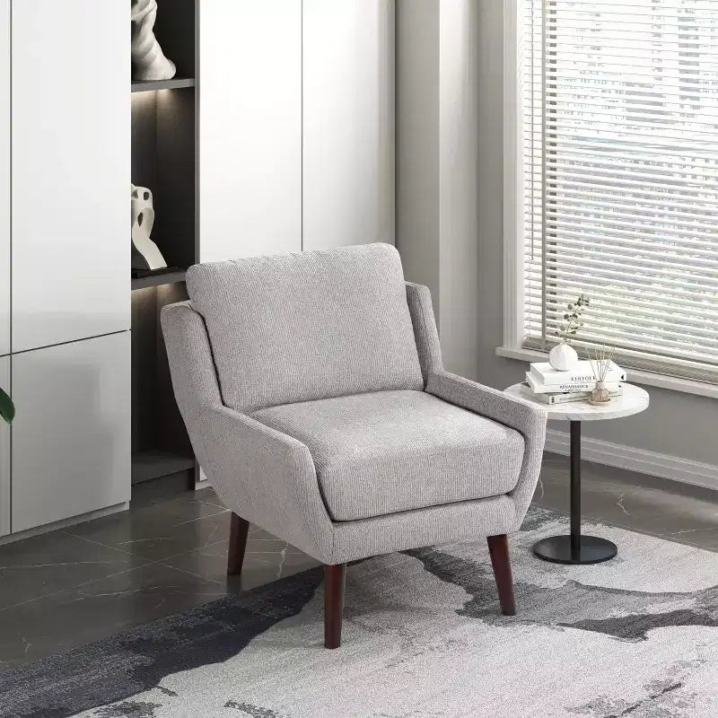 Fauteuil d'appoint, fauteuil lounge avec revêtement en chenille