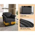 Fauteuil d'appoint carré pivotant