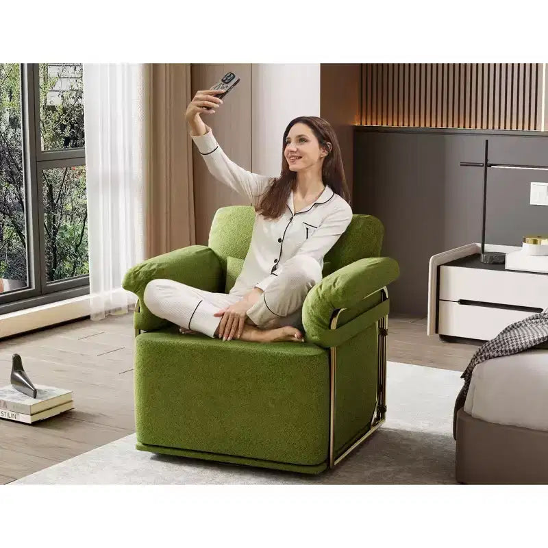 Fauteuil d'appoint carré pivotant