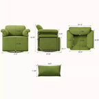 Fauteuil d'appoint carré pivotant