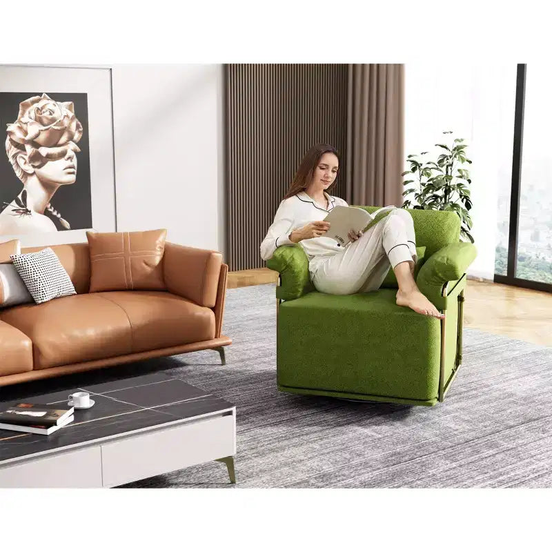 Fauteuil d'appoint carré pivotant