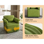 Fauteuil d'appoint carré pivotant