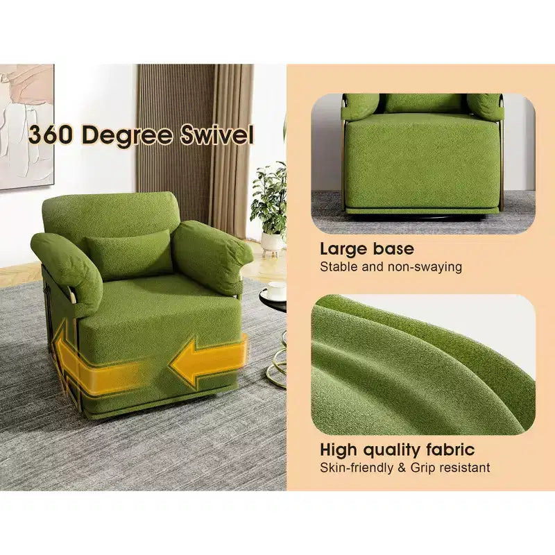 Fauteuil d'appoint carré pivotant