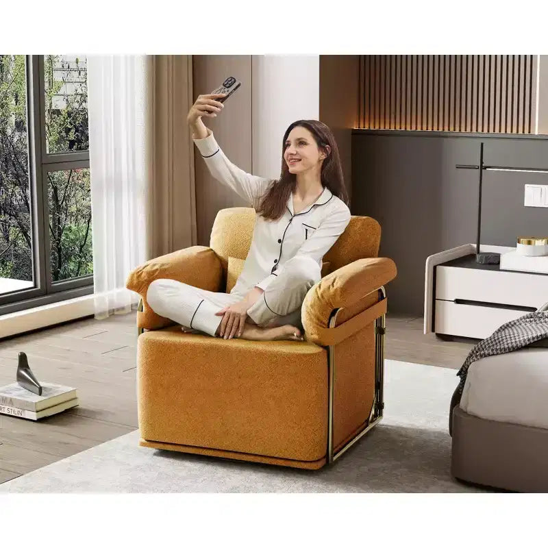 Fauteuil d'appoint carré pivotant