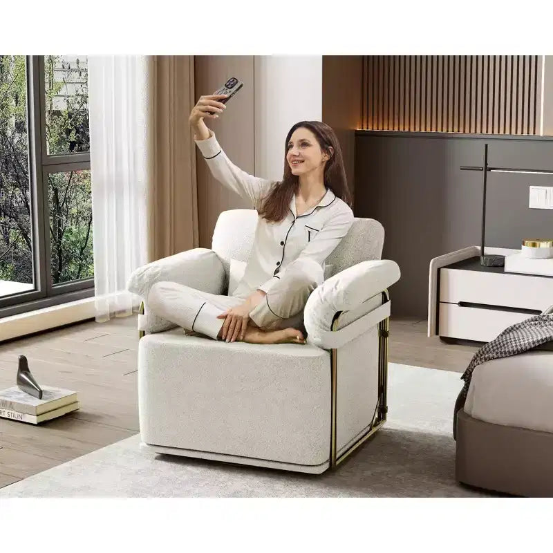 Fauteuil d'appoint carré pivotant