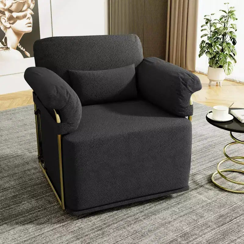 Fauteuil d'appoint carré pivotant
