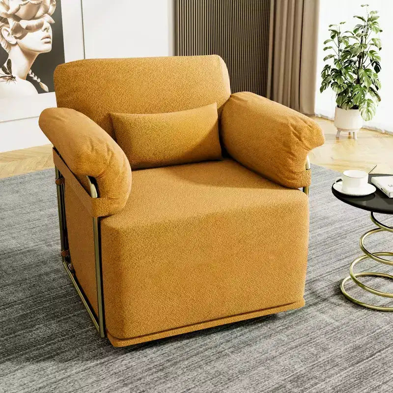 Fauteuil d'appoint carré pivotant