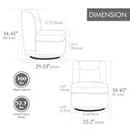 25.2 Fauteuil pivotant moderne en chenille